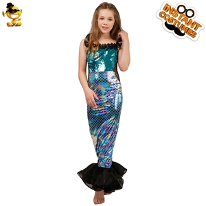 Delle ragazze Della Sirena Vestito <span class=keywords><strong>Costume</strong></span> Discolorat Scala Slim Fit Vestito Cosplay Mermaid <span class=keywords><strong>Costume</strong></span> Per I Bambini - Product Image 2