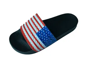 Yaoli 2018 Vlag Ontwerp Mode PU Mannen Sandalen Slipper