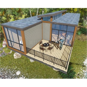 Prefab Nhà Cottage Khu Nghỉ Mát <span class=keywords><strong>Log</strong></span> Cabin Hiện Đại Đúc Sẵn Nhà Đẹp - Product Image 1
