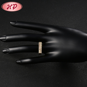 18K oro da sposa zircone anello nuziale per donna elegante forma religiosa lega ridimensionabile e rame pietra preziosa placcatura artigianale - Product Image 5