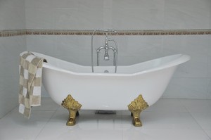 Baignoire classique à pieds en fer forgé double paroi / Baignoire autoportante en fonte - Product Image 2