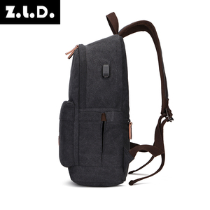 Solid Color School <strong>Laptop</strong> <strong>Backpack</strong> Outdoor Canvas <strong>Backpack</strong> Women Vintage Business <strong>Backpack</strong> <strong>Laptop</strong> - Product Image 4