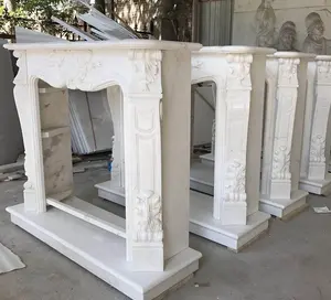 Indoor Use <strong>Fireplace</strong> <strong>Mantle</strong> of Natural Stone Marble <strong>Fireplace</strong> - Product Image 1