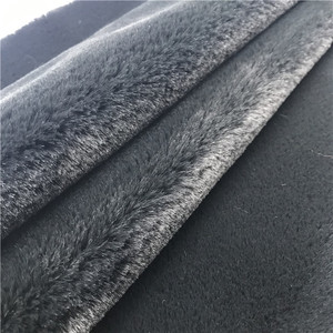 100% पॉलिएस्टर स्पैन्डेक्स साबर नकली चमड़े 12mm अशुद्ध खरगोश फर के कपड़े बिक्री - Product Image 3