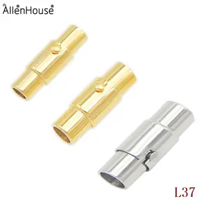 Silver Gold Tone Swivel Clasp End Cap Safety Lock For 2/3/4/5/6/7/8mm Leather Cord