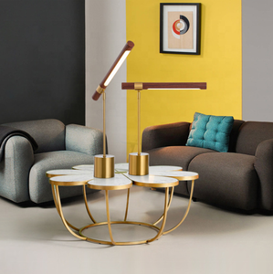 Lampe de chevet en bois et cuivre à LED de style nordique créatif, moderne et design pour hôtel - Product Image 6