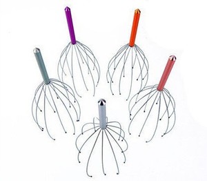 Massaggiatore in acciaio inossidabile per massaggiatore colorato con ragno a mano con testa di formicolio del cuoio capelluto massaggiatore ragno - Product Image 3