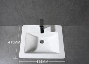 Mueble de baño de cerámica de <span class=keywords><strong>diseño</strong></span> moderno, lavabo de borde fino - Product Image 6