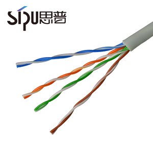 Sipu tốc độ cao Nhà Máy Giá 0.4cca CAT5E UTP PVC HDPE bị mắc kẹt dây dẫn 305m chiều dài 4 cặp trắng Mạng Cáp - Product Image 3