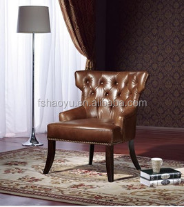 Café en cuir chaise, Brown en cuir président baignoire - Product Image 5
