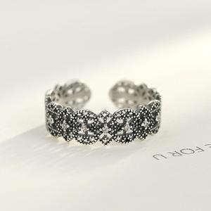 Nhẫn Ren Cổ Điển Có Ren CZ Nhỏ Xíu CZCITY Cho Nữ, Nhẫn Cổ Điển Hợp Xu Hướng Bằng Bạc S925 Có Dây Điều Chỉnh 925 - Product Image 5