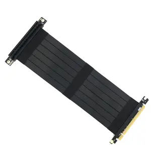 High Quality Pcie Card Flexible Pci-E X16 90-Degree Extender Riser Cable With Gold-Plated Connector