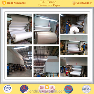 Amino (poly pu) papel decorativo para grão de madeira móveis