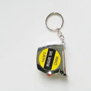 Miễn phí vận chuyển Mini Băng Thép Biện Pháp Keychain Với Biểu Tượng Tùy Chỉnh