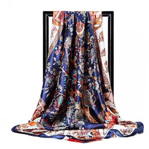 Sciarpa di seta moda Foulard alberi stampato scialle in raso sciarpa 90*90cm quadrati di seta <span class=keywords><strong>capelli</strong></span>/testa sciarpe donne <span class=keywords><strong>Bandana</strong></span> grande Hija - Product Image 1