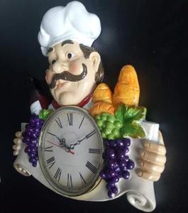 Orologio da <span class=keywords><strong>Parete</strong></span> 3D Chef Retrò in Resina <span class=keywords><strong>per</strong></span> <span class=keywords><strong>Cucina</strong></span> - Product Image 3