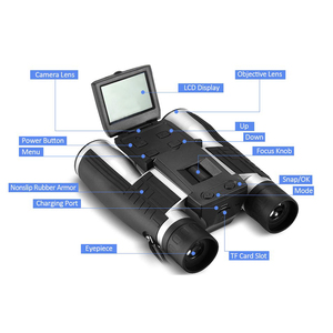 Lcd Da Câmera <span class=keywords><strong>Digital</strong></span> Binóculos 12x32 5MP Foto Gravador de Vídeo <span class=keywords><strong>Digital</strong></span> Da Câmera Do Telescópio para Observação de Pássaros, jogo de futebol - Product Image 6
