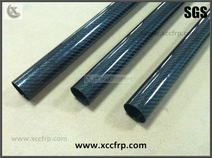 Venta <span class=keywords><strong>al</strong></span> por mayor de sarga 3k brillante preimpregnado de fibra de carbono del tubo redondo de tubo de carbono - Product Image 1
