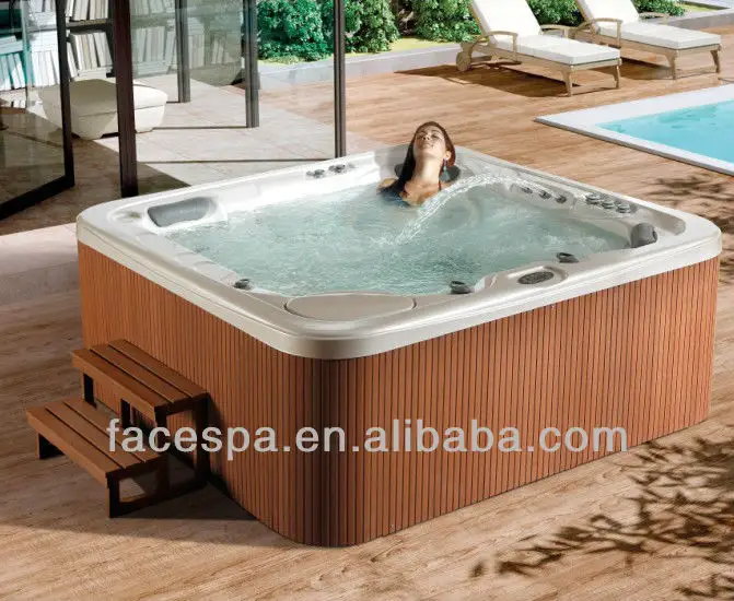 Bañera de hidromasaje de lujo para 5 personas, spa al aire libre, FS-592