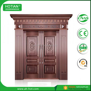 Portes <span class=keywords><strong>d</strong></span>'<span class=keywords><strong>entrée</strong></span> principales, portes doubles, finition cuivre de haute qualité, <span class=keywords><strong>porte</strong></span> extérieure en métal - Product Image 3