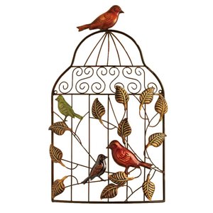 Metal <span class=keywords><strong>Birdcage</strong></span> Dekoratif Duvar Sanatı - Product Image 1