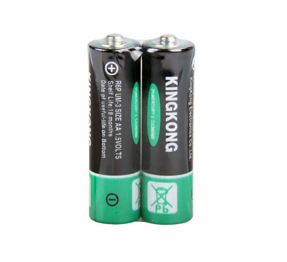 Zinc Battery Kingkong Brand R6P 4S AA UM-3 1.5V Volt Extra Heavy Duty Carbon Zinc Battery