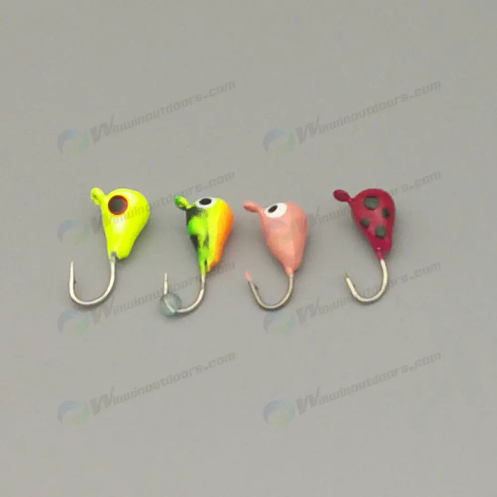 All colors customized tungsten micro jig  ice fishing lures