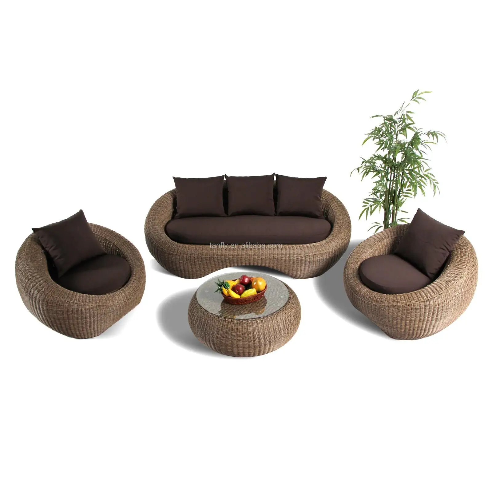 Trade Assurance Hot Sale Exklusive Outdoor Rattan Patio Sofa Set Möbel