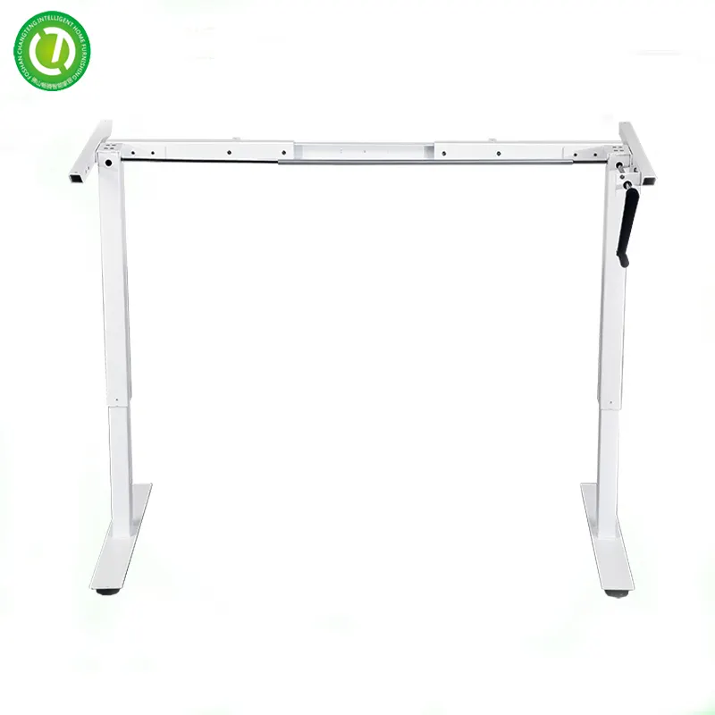 Metal Living Room Manual Hand Crank Stand Up Legs Lifting Study And Work Table Sit To Computer Adjustable Height Office Desks