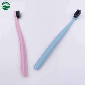 BPAフリー生分解性ハンドルコーンスターチソフト竹炭剛毛歯ブラシ - Product Image 3