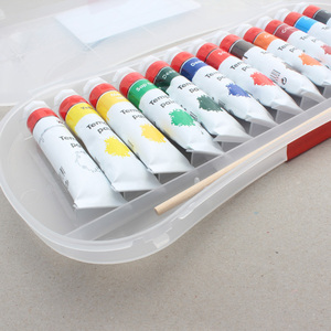 Su misura di alta qualità <span class=keywords><strong>12</strong></span> di colore arte pittura a guazzo PP scatola di 12ml tempera vernice - Product Image 4