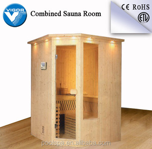<span class=keywords><strong>VIGOR</strong></span> KL-2020 Sauna Seca de Diseño Moderno para Exteriores con Infrarrojos Lejanos, Ventanas Transom, Compatible con 110V/220V, Certificación CE, 1 Año de Garantía - Product Image 3