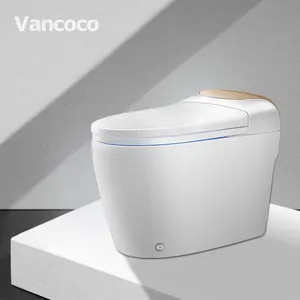 Vancoco Thiết Kế Mới Một Mảnh Tiên Tiến Thông Minh Nhà Vệ Sinh với Ghế Nhiệt Độ Kiểm Soát Chức Năng và Cảm Biến Chân Tuôn Ra