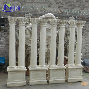 Phong Cách Khác Nhau Thiết Kế Cổng Ngoài Trời Trang Trí Sân Vườn Trắng Đá Khắc La Mã Rắn Vuông Thiết Kế Trụ Cột Bằng Đá Cẩm Thạch Hollow Cột - Product Image 6