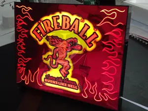 acrylic advertising LED display sign/acrylic fireball promotion light box direct factory