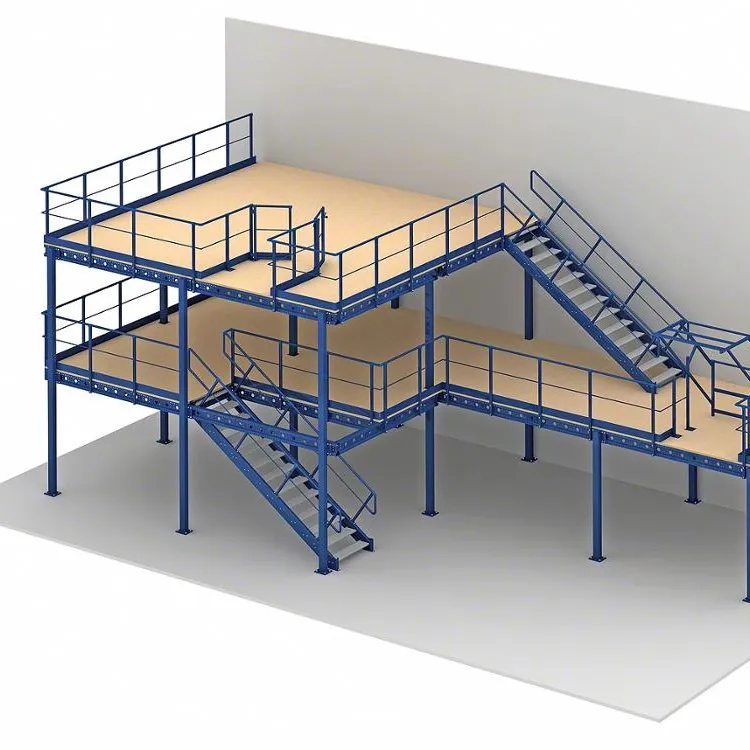 หนานจิงแร็คบริการ2-3ระดับหนัก Mezanine ชั้นวางสำหรับการจัดเก็บคลังสินค้า