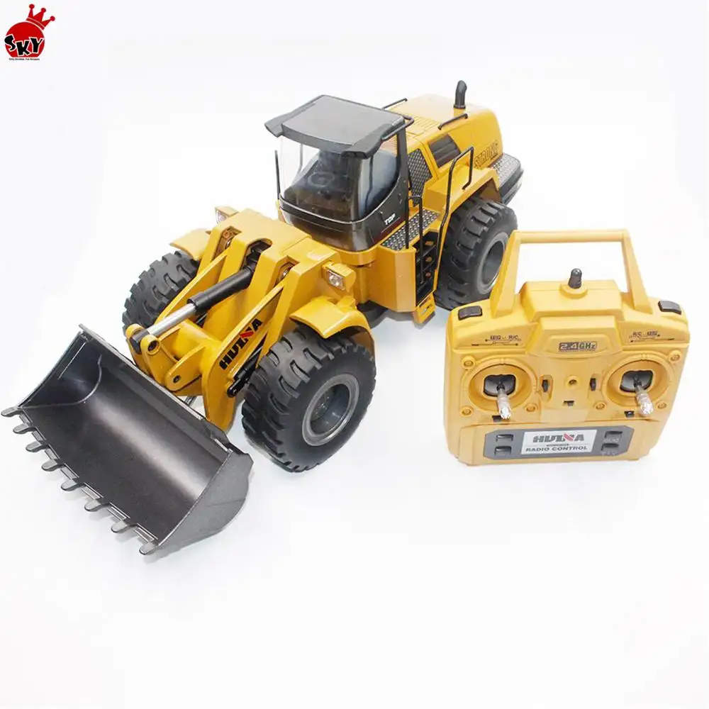 Hot販売Huina 1583 Metal rcブルドーザートラックRemote Control ToysためBoys Construction Rc Toys Big RC Truck