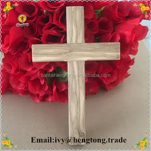 A buon mercato all'ingrosso su ordinazione reale oliva croce di legno pendente crocifisso ciondolo, decorazione crocifisso croce