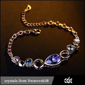Gros plaqué or bijoux pas <span class=keywords><strong>cher</strong></span> réglable coloré Bracelet en <span class=keywords><strong>cristal</strong></span> fermoir - Product Image 1