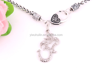 Joyería Huilin con garra <span class=keywords><strong>de</strong></span> langosta, cadena <span class=keywords><strong>de</strong></span> eslabones <span class=keywords><strong>de</strong></span> trigo, Yoga, meditación, Yogi, OHM, Asana, collar con colgante <span class=keywords><strong>de</strong></span> cristal grande Om AUM - Product Image 2