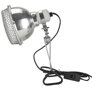 Directe Fabriek Aangepaste Veiligheid Grip Dome Reptiel Klem Lamp Voor Huisdieren/Gevogelte Met Mesh Behuizing