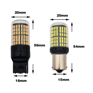 Hoàn hảo mới dẫn 3014 144smd <span class=keywords><strong>CANBUS</strong></span> 1156 <span class=keywords><strong>BA15S</strong></span> bau15s P21W đèn tín hiệu lần lượt bóng đèn phổ phù hợp với lỗi miễn phí không có siêu Flash - Product Image 2