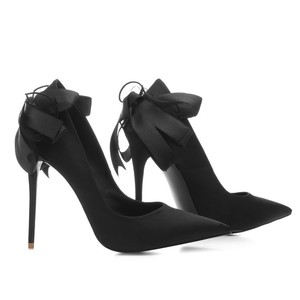 <span class=keywords><strong>Chaussures</strong></span> à talons hauts pour femmes, nouvelle conception, dessus en PU, prix bas, noir, sexy, 12 cm - Product Image 4
