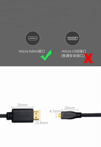 สาย <span class=keywords><strong>HDMI</strong></span> เป็น Micro <span class=keywords><strong>HDMI</strong></span> <span class=keywords><strong>โทรศัพท์</strong></span>มือถือแล็ปท็อปสาย Micro <span class=keywords><strong>HDMI</strong></span> 4K ไปยังสายเคเบิลไฟเบอร์ Hmi - Product Image 6