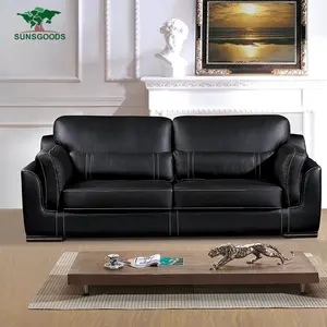 Top Kwaliteit Moderne Real Lederen Couch Set, Real Leather Banken Voor Koop