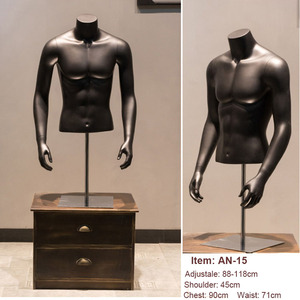 XINJI di Modo Nero Opaco Hedless Maniquines Corpo Pieno di Modelli di Visualizzazione della Finestra Uomo Mannequin Vestiti Manichini Maschili Per Gli Uomini - Product Image 3