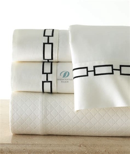 Deeda Chine usine de literie d'hôtel coton 400 fils ensemble de housse de <span class=keywords><strong>couette</strong></span> blanche avec taie d'oreiller - Product Image 6