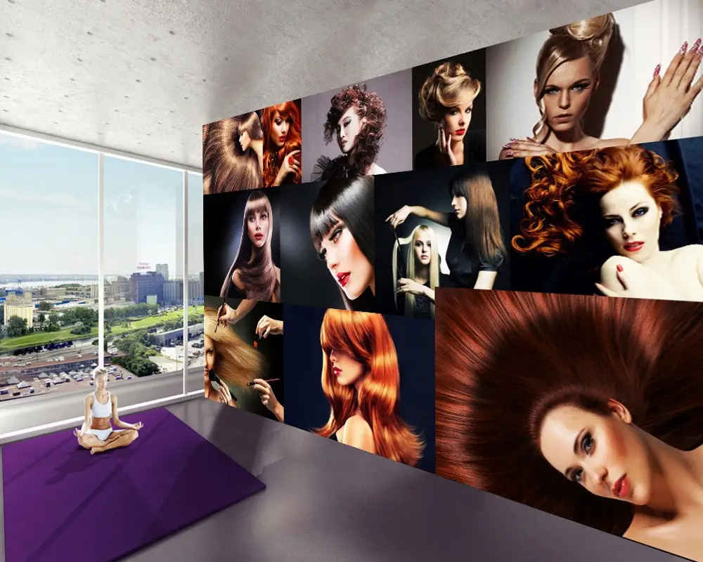 Hair Salon Salon Wallpaper Fashion European Style合計の壁紙リビングルーム