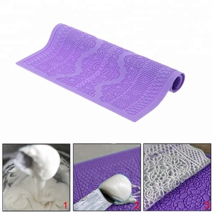 Hy hoa ren Mat Silicone khuôn fondant bánh Stencil khuôn biên giới ren trang trí Icing đường thủ công - Product Image 4