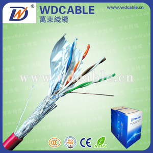 Wandong favorable oferta <span class=keywords><strong>de</strong></span> cobre sólido / CCAG pasar 0.5 mm diámetro utp cat5e cable lan - Product Image 1